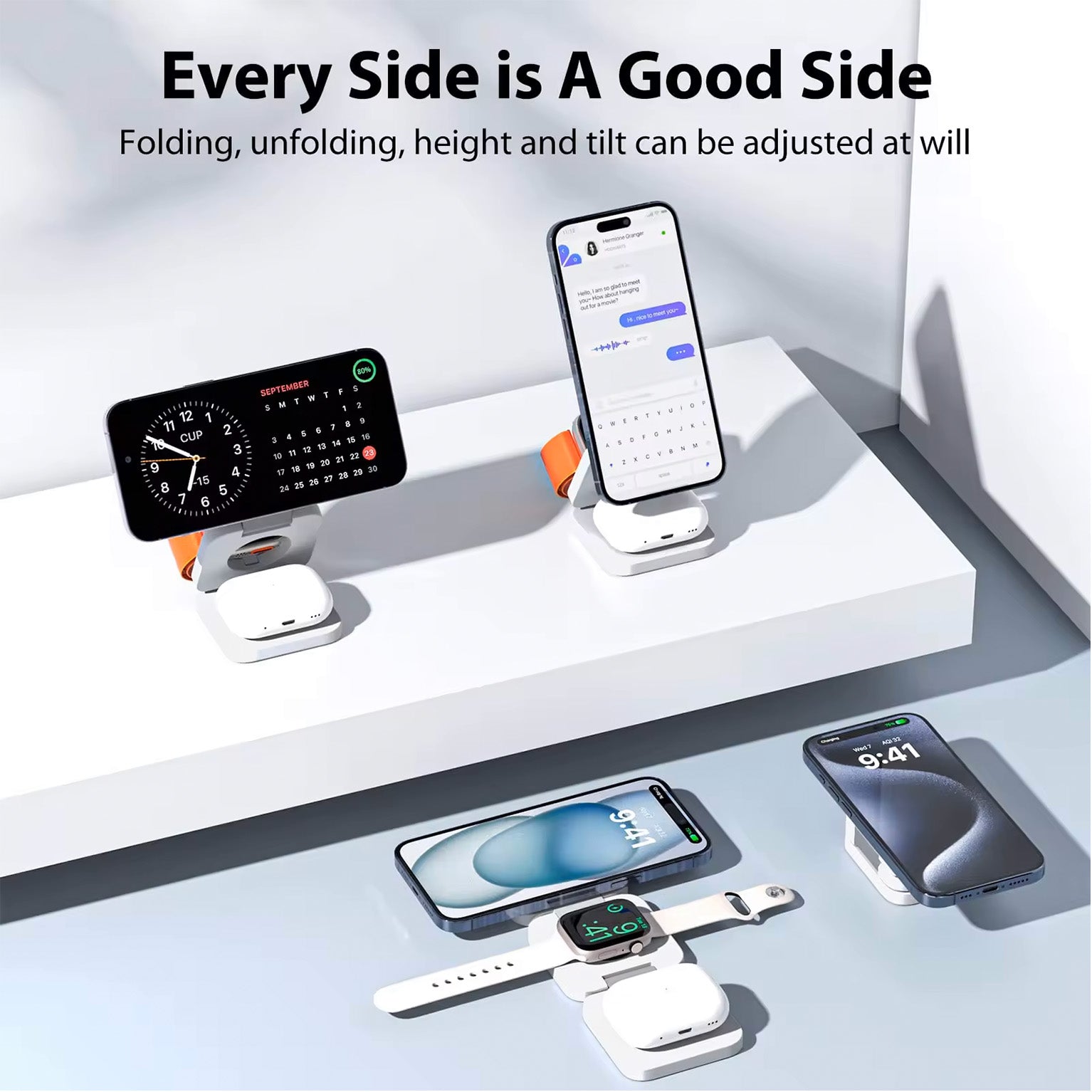 3-in-1 Foldable Magnetic Wireless Charging Station